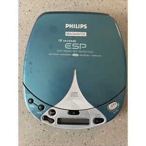 Philips Magnavox 10 Sec ESP Portable CD Player AZ7448/17z Skip Protection READ